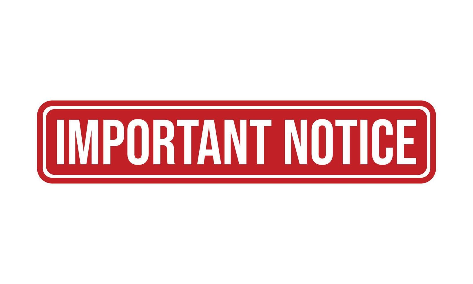 An image saying “Important notice”