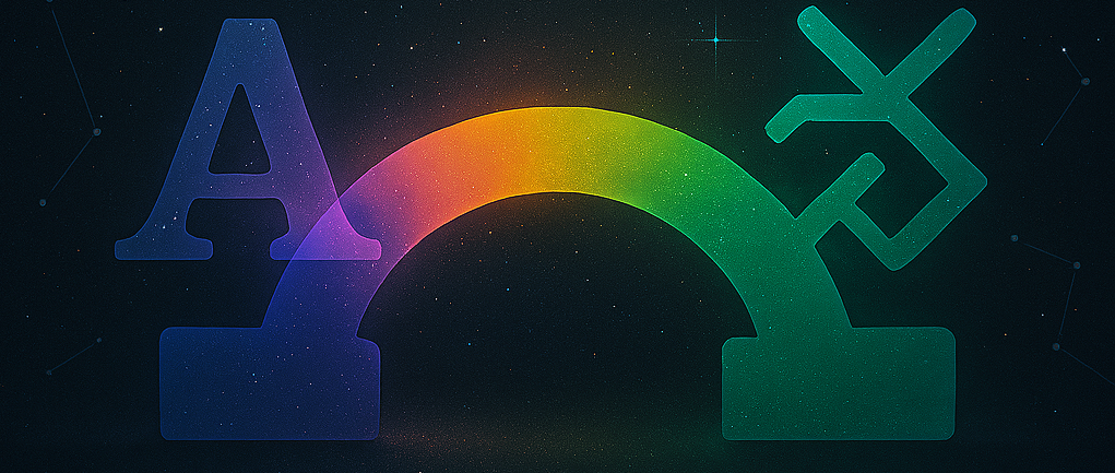 An image representing bridging between real and non-real language